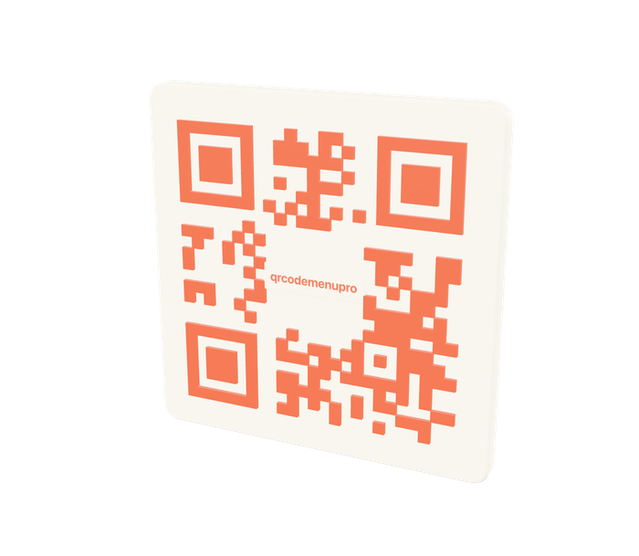Grand QR code en volume renvoyant vers le menu du restaurant